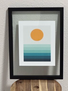 MCM Sunset Giclee Print 8x10” & Project 62 11x14” Black Floating Frame